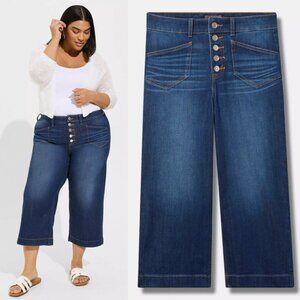 Torrid Crop Wide Leg Lightweight Vintage Stretch High-Rise Jean 22